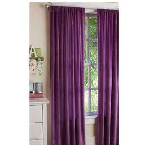    Your Zone Plush Curtain, Purple Berry 1 Panel 