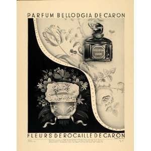  1936 Ad Caron Parfum Perfume Bellogia Fleur De Rocaille 