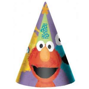  Lets Party By amscan Sesame Street 1st   Cone Hats 
