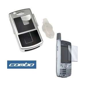  Palm Treo 650, 600 PDA Accessory Bundle Kit   Silver Metal 