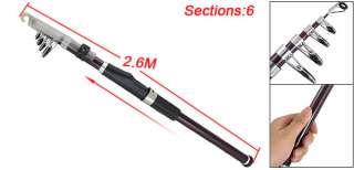 6m 6 Section Telescopic Fishing Rod Pole w Line Guide  
