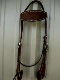 COWBOY BRIDLE WESTERN LEATHER WORKING HEADSTALL USA TACK BROWN HAND 