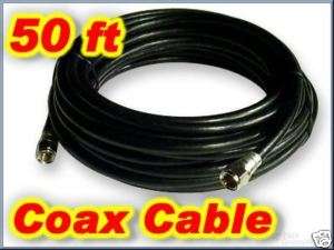 50 ft Black RG 6 COAXIAL CABLE RG6 Coax Satellite TV  