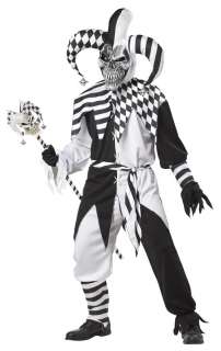 Scary Nobodys Fool Jester Adult Halloween Costume 1133  