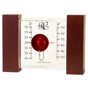 Glass Cherry Columns Red Float Clock 