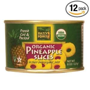 Native Forest Organic Pineapple Slices, 8 Ounce Can (Pack of 12)