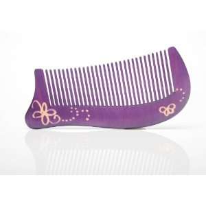  Tans Natural Dyed Wood Comb Purple 7 8 Beauty