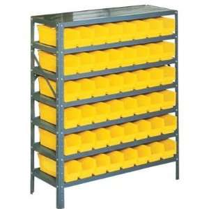   USA 36x12x42w/48plstc Bins 7 Shelf Storage Rackw/bin