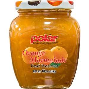 Polar Orange Marmalade Fruit Preserves in Glass Jar 18 Oz/ 6 Pack 