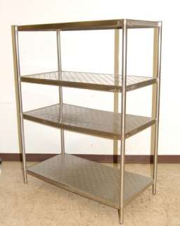 Shelving Unit, Stainless Steel, 4 Shelves, 48 x 24  