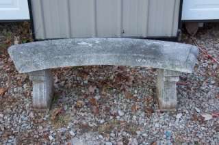 Antique Cement Limestone Curved Garden Bench Decor  