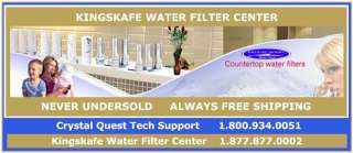 CRYSTAL QUEST WHITE COUNTER TOP SEALED 30K WATER FILTER  