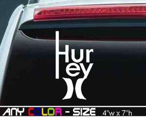 Hurley Logo Decal/Sticker surfing car skateboarding  