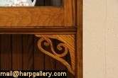   this charming country pine cabinet has old wavy glass doors the back