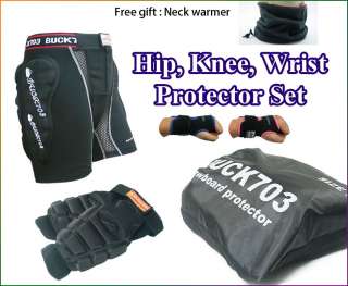 New Black Ski Snowboard Hip, Knee, Wrist Protective Gear   Snow 