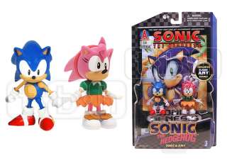 CLASSIC SONIC & AMY 1991 figures THE HEDGEHOG jazwares 2 PACK w 