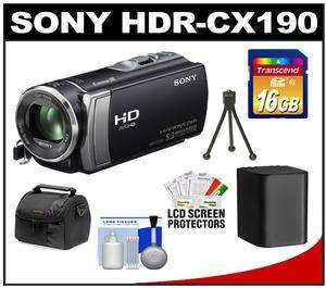 Sony Handycam HDR CX190 1080p HD Video Camera Camcorder Kit Black NEW 