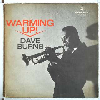 DAVE BURNS WARMING UP VANGUARD JAZZ LP  