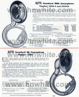 White   King Sousaphone  