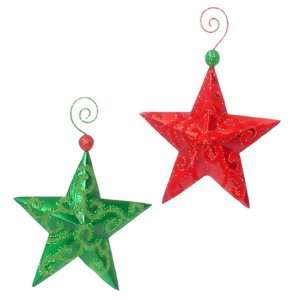  7.5 Christmas Brites Fancy Red Swirl Star Christmas 