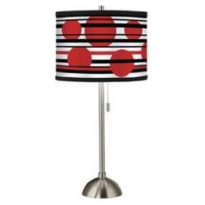  Red Balls Giclee Shade Table Lamp