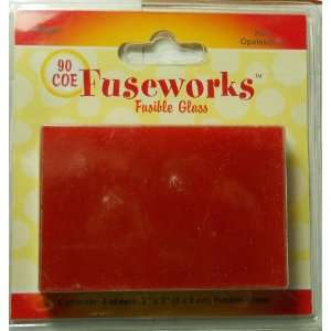 Sheets 2x3 Inches Red Opalescent to Use with Fuseworks Microwave 