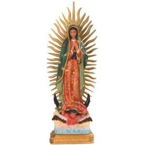   Red and Gold Our Lady Guadalupe Religious Figurine