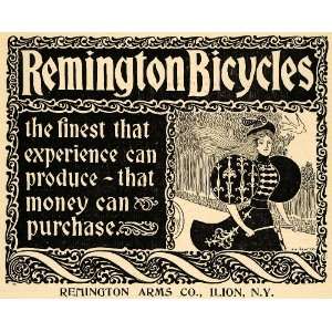  1898 Artistic Ad Remington Arms Company Ilion Bicycles 