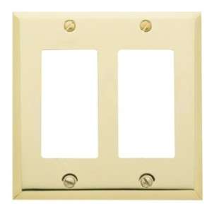 Baldwin Square Bevel Double CFCI Switch Plate set of 10 723079011318 