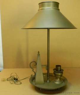 Vintage Colonial Decorative Brass Large Table Lamp Leviton  