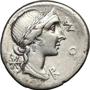  Roman Republic Aemilius Lepidus Ancient Silver Coin 114BC 