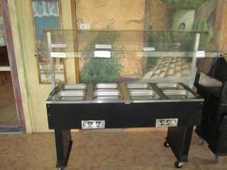 OPEN WELL ELECTRIC STEAM TABLE W/SNEEZE GUARD  