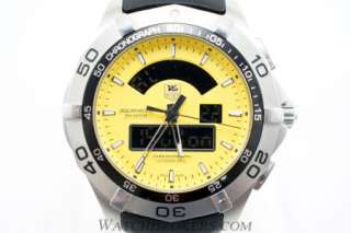 TAG Heuer Aquaracer 300 Meter Yellow Face Mens SS Watch  