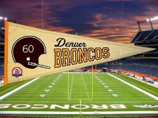New Denver Broncos AFL Wool Throwback Vintage Pennant  