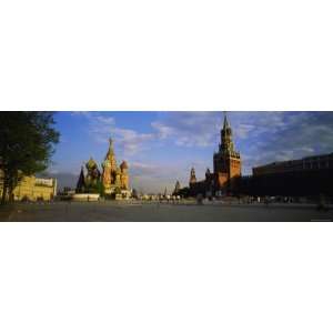  Cathedral at a Town Square, St. Basils Cathedral, Red 