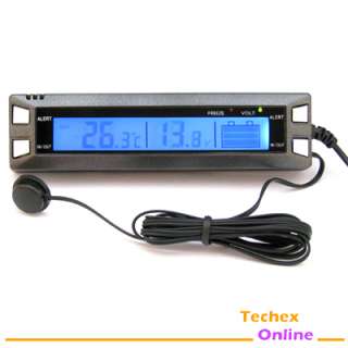 Thermometer Battery Monitor Popular Car LCD DC 12V Digital Alarm 