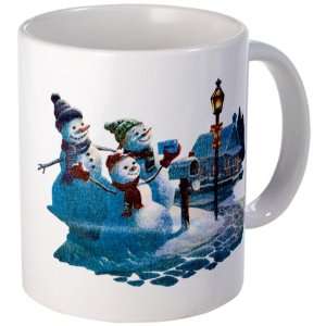  Mug (Coffee Drink Cup) Christmas Snow Men Mailing Santa 