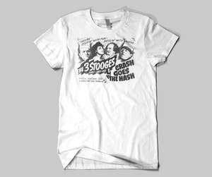 The Three Stooges Crash Goes the Hash poster T Shirt  