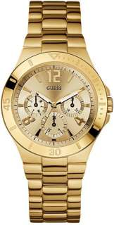 NEW GUESS GOLD TONE MULTI DIAL LADIES WATCH U12631L1  