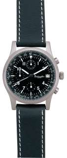 Eichmueller Flieger Pilot Watch Chronograph 5 ATM   new from Germany 