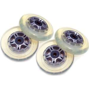  4 Clear Wheels W/Abec7 Bearings for RAZOR SCOOTER 100mm 