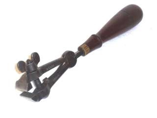 antique tool gunsmith vise wood handle vise jeweler tool V.C & Co 