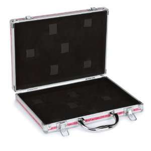   Aluminum and PVC Faux Croc Grooming Shear Case, Hot Pink