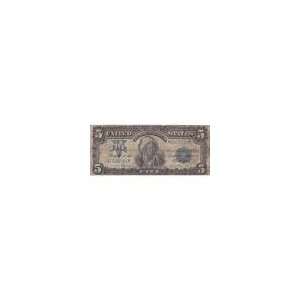  1899 $5 silver certificate, Indian, VG F Toys & Games