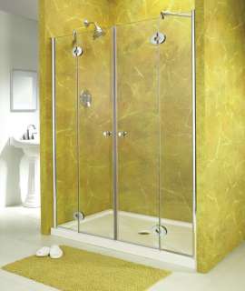 Frameless Shower Door and Panel, 57 3/4 to 59 opening  