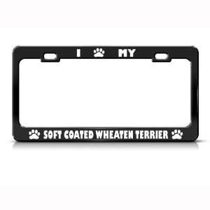  Soft Coated Wheaten Terrier Dog Metal license plate frame 
