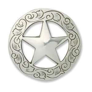  Leather Factory Texas Star Concho Small 1 1/8 Screwback 