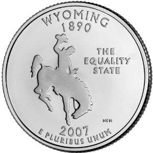  2007 D Wyoming State Quarter BU Roll 