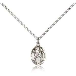   Grey Velvet Gift Box Patron Saint of Nurses/Breast Cancer Jewelry