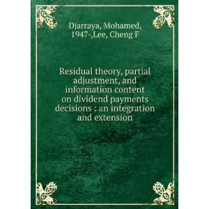  theory, partial adjustment, and information content on dividend 